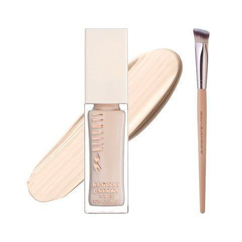 Набір для бездоганного тону обличчя: Консилер Radiant Creamy Cover Neverti NP303 та Скошений пензлик Neverti NP150 - F07 NP303-01-NP150-f07 фото
