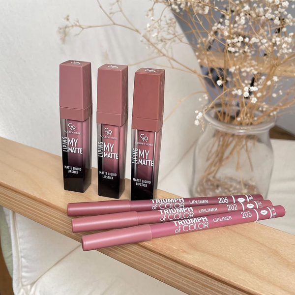 Набір: помада Golden Rose My Matte Lip Ink + олівчик TRIUMPH of COLOR GR-NABIR-03 фото